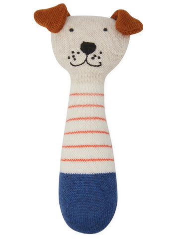 RED DOG COTTON KNIT BABY RATTLE