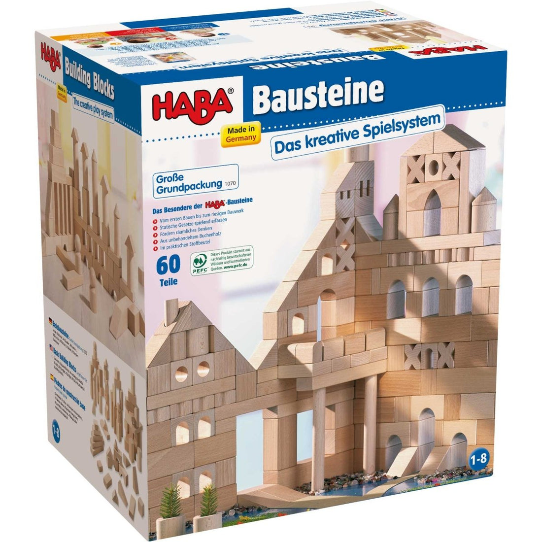 BASIC BUILDING BLOCKS, 60-PIECE SET - Norman & Jules