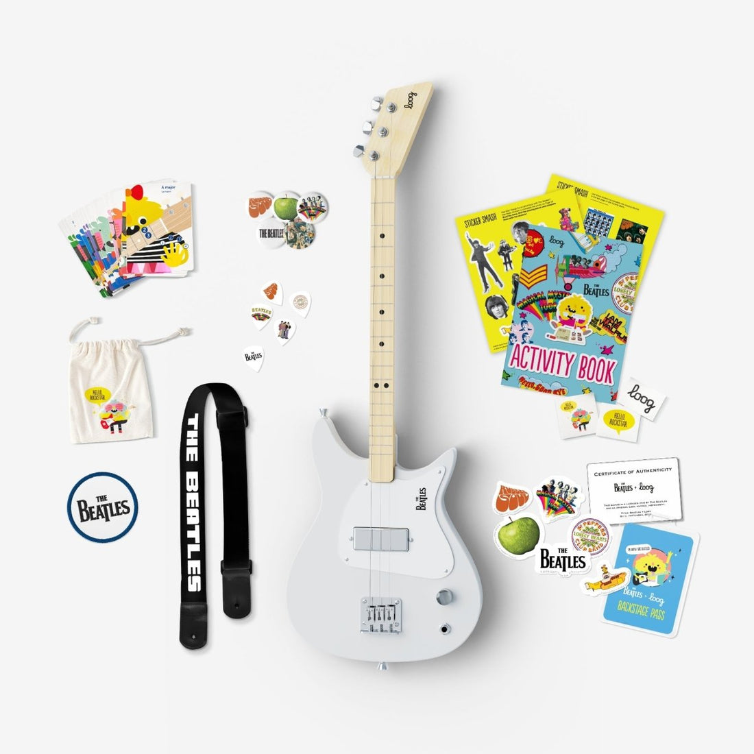 BEATLES + LOOG ELECTRIC GUITAR KIT, WHITE - Norman & Jules