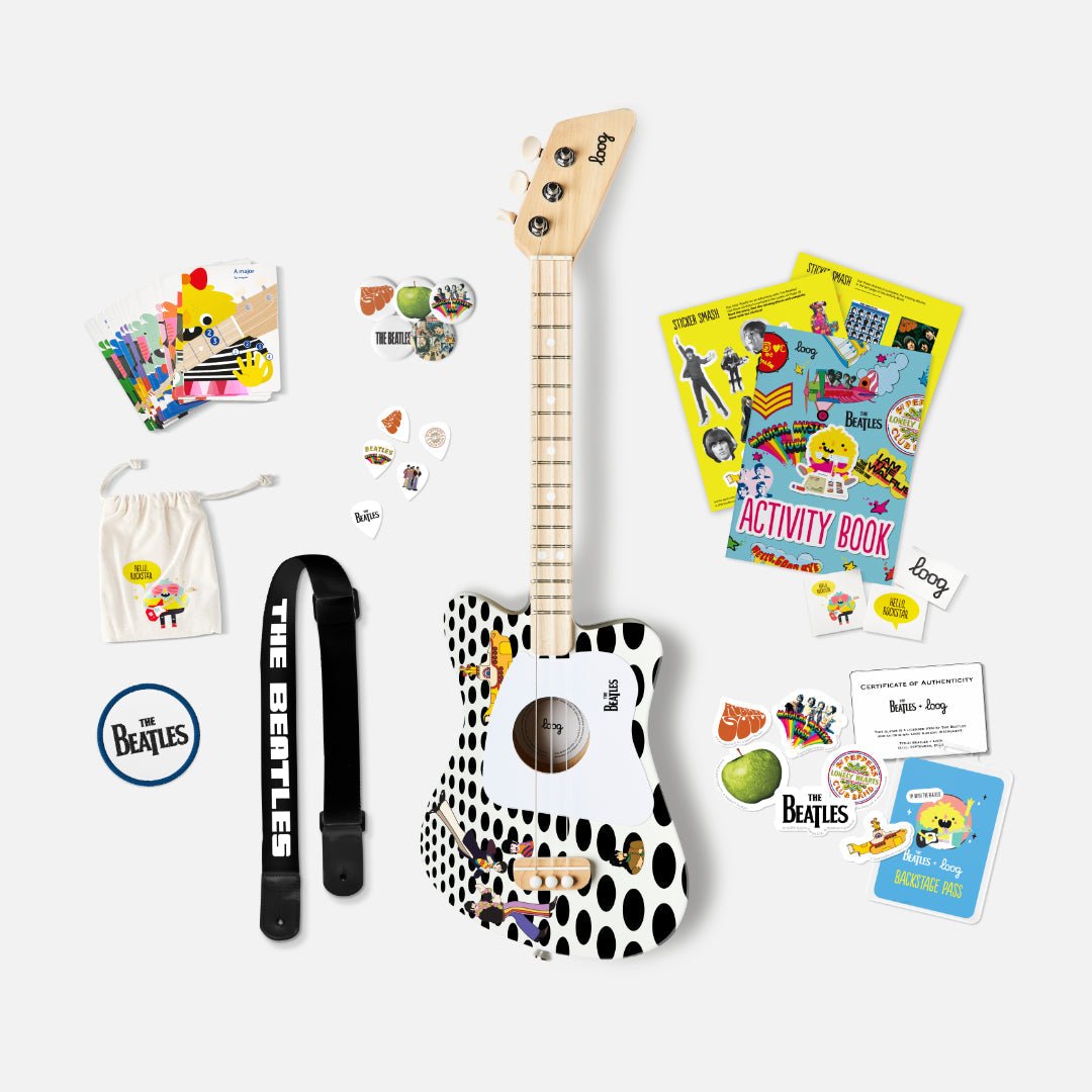 BEATLES + LOOG MINI GUITAR KIT, DOTS - Norman & Jules