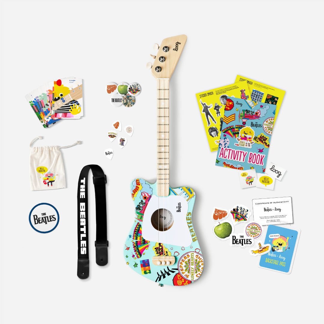 BEATLES + LOOG MINI GUITAR KIT, GREEN - Norman & Jules