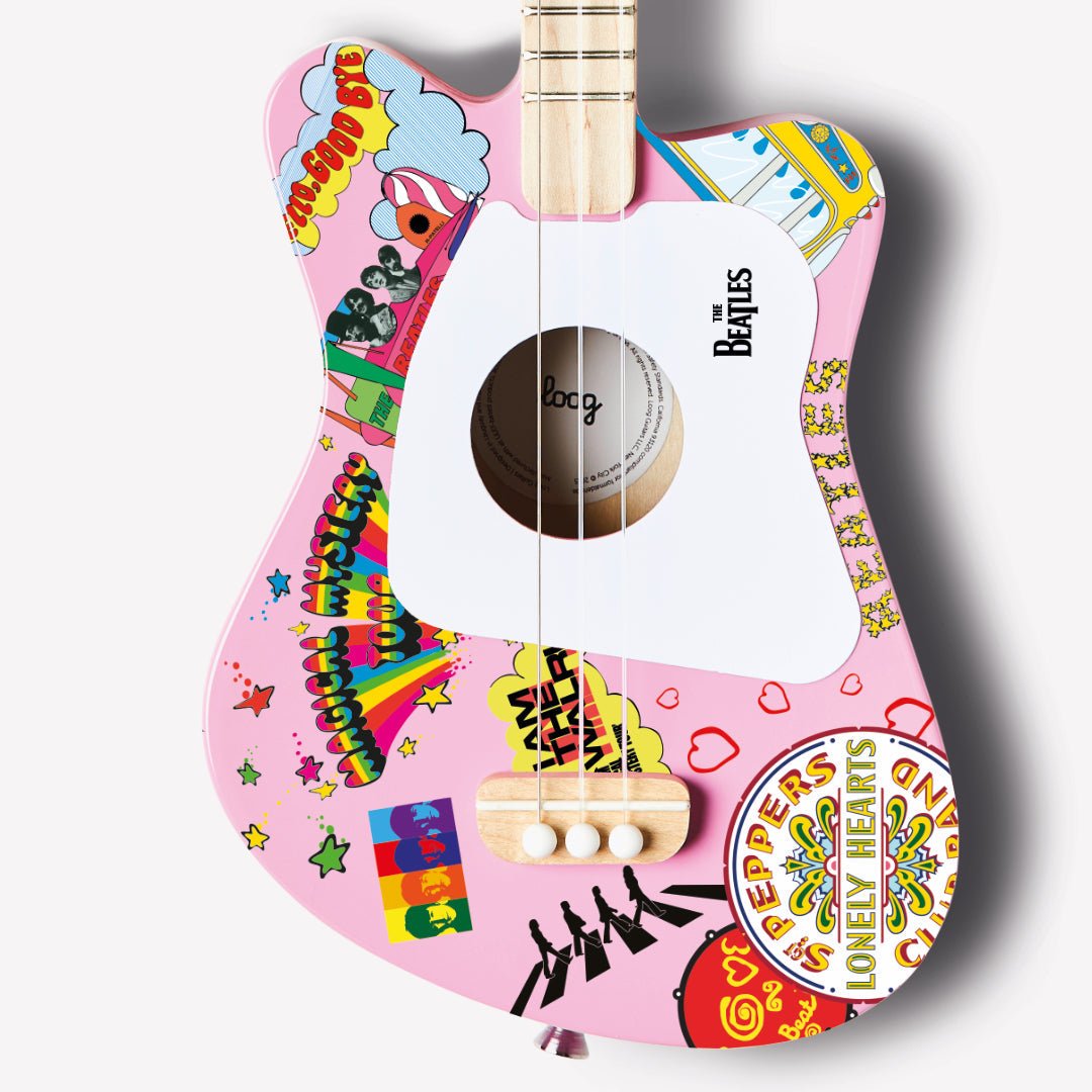 BEATLES + LOOG MINI GUITAR KIT, PINK - Norman & Jules