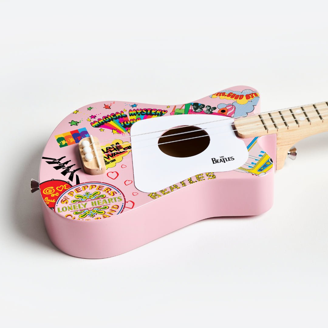 BEATLES + LOOG MINI GUITAR KIT, PINK - Norman & Jules