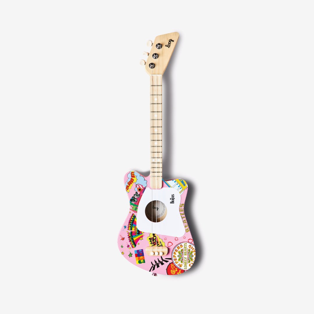 BEATLES + LOOG MINI GUITAR KIT, PINK - Norman & Jules