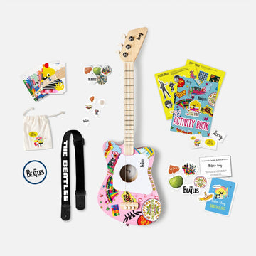 BEATLES + LOOG MINI GUITAR KIT, PINK - Norman & Jules