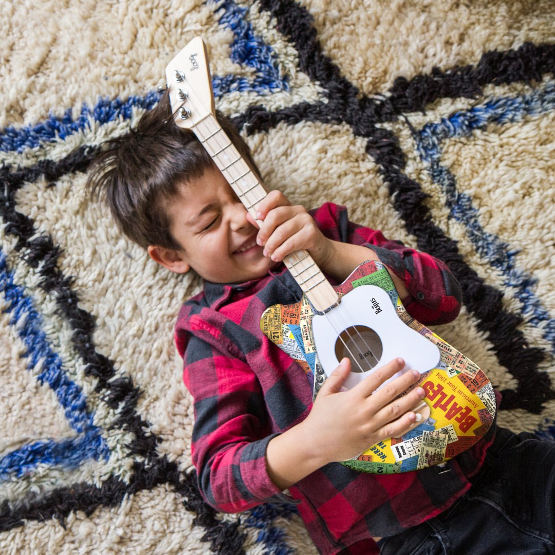 BEATLES + LOOG MINI GUITAR KIT, YELLOW - Norman & Jules