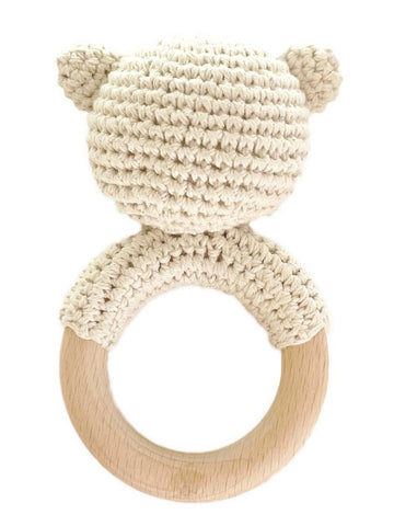 CROCHET RATTLE, BEAR - Norman & Jules