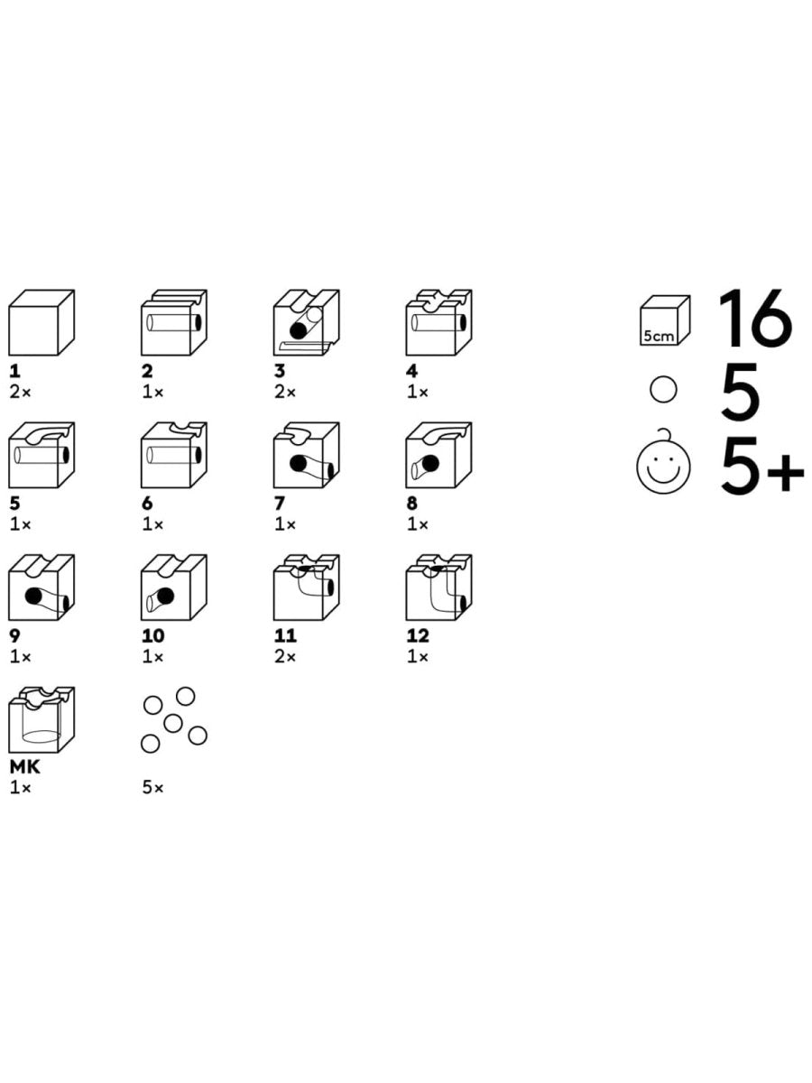 CUBORO STANDARD 16 MARBLE RUN - Norman & Jules