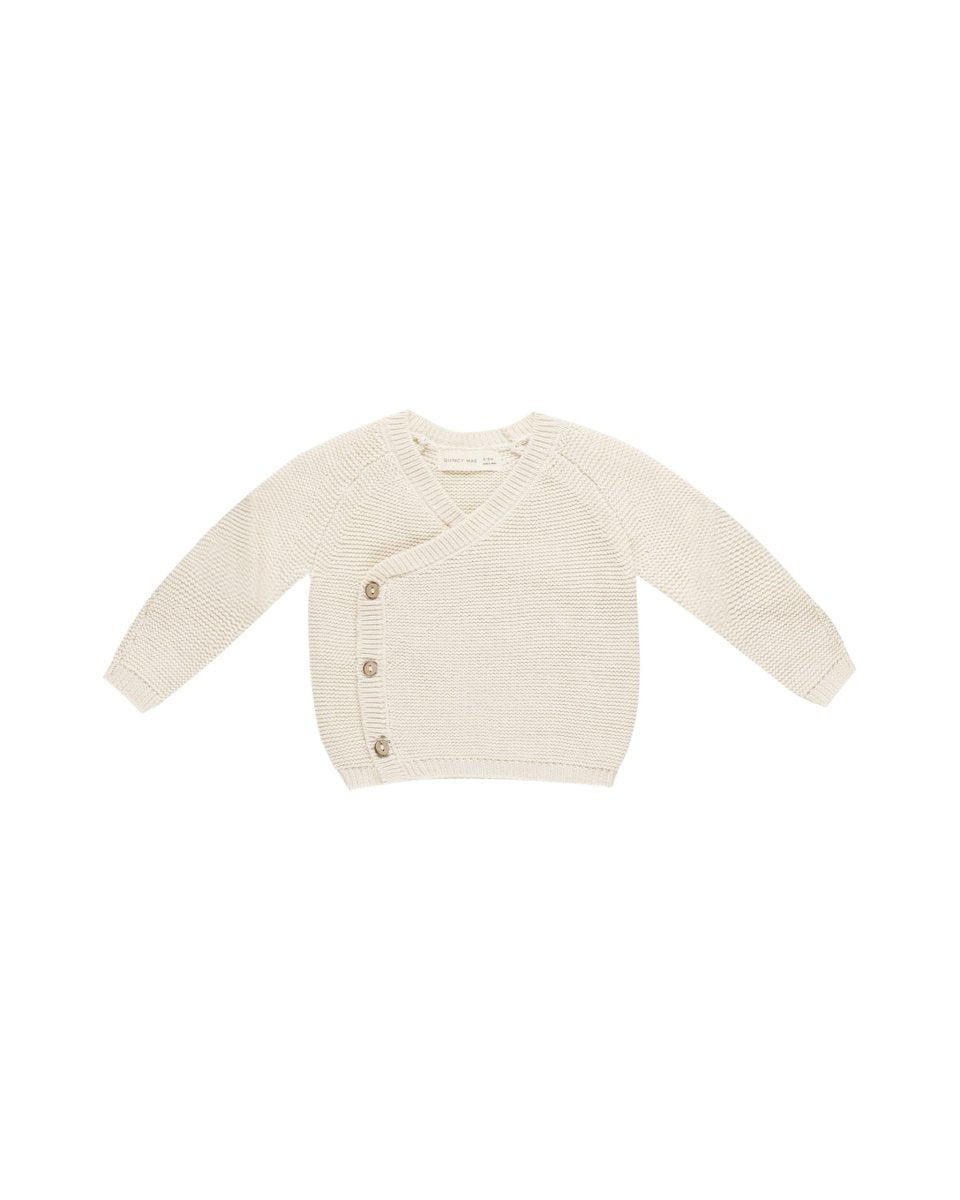 Knit Wrap Top, Natural - Norman & Jules