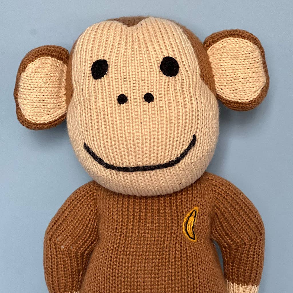 Knitted Monkey Doll (Handmade) - Norman & Jules