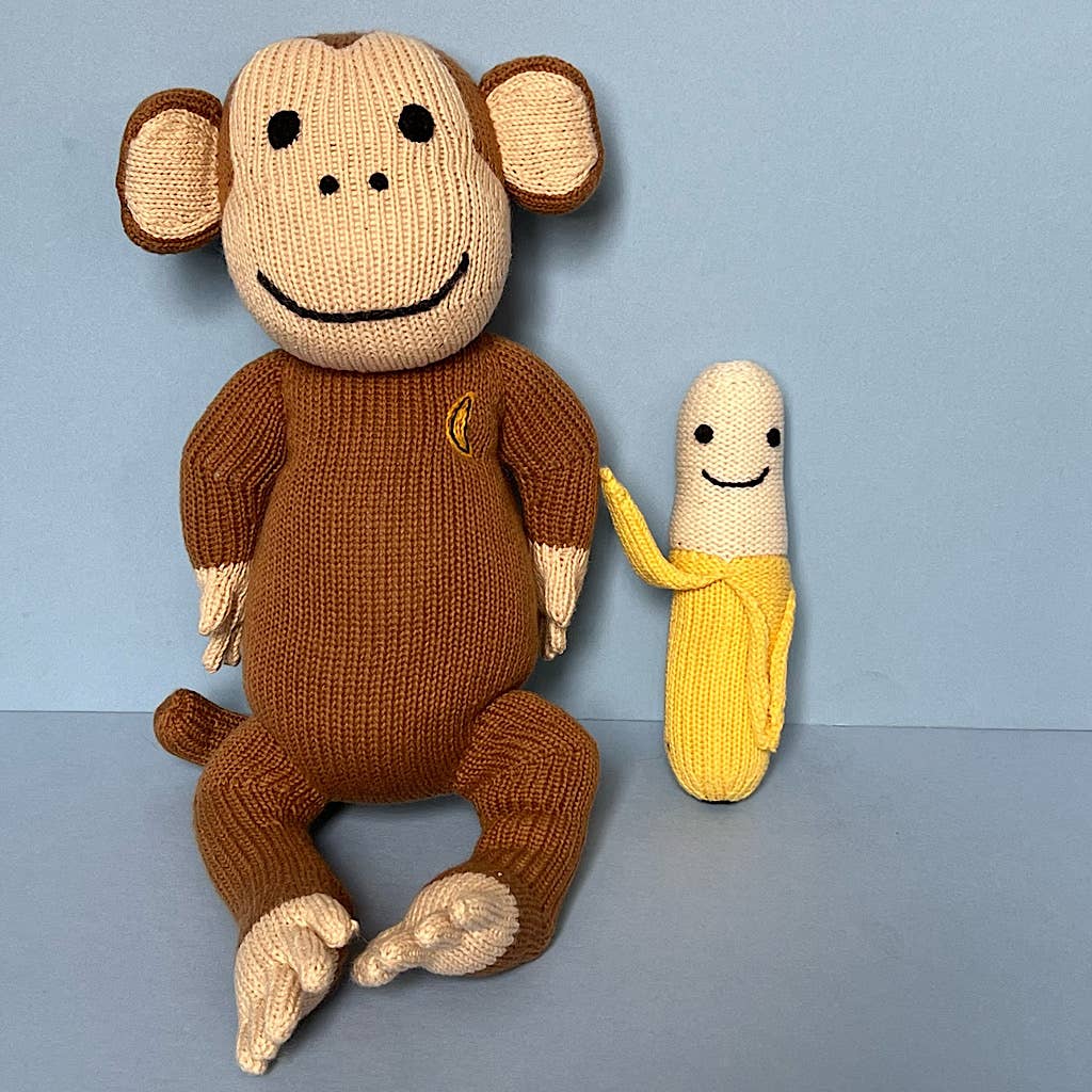 Knitted Monkey Doll (Handmade) - Norman & Jules