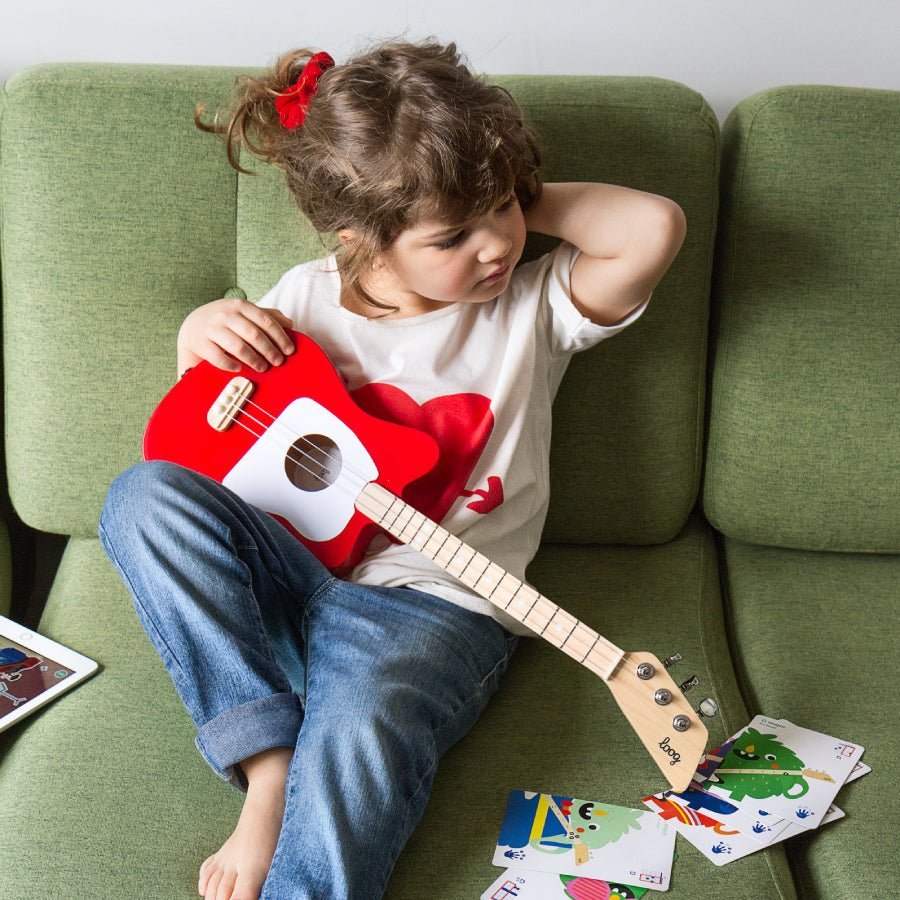 LOOG MINI 3 - STRING ACOUSTIC GUITAR, WHITE - Norman & Jules