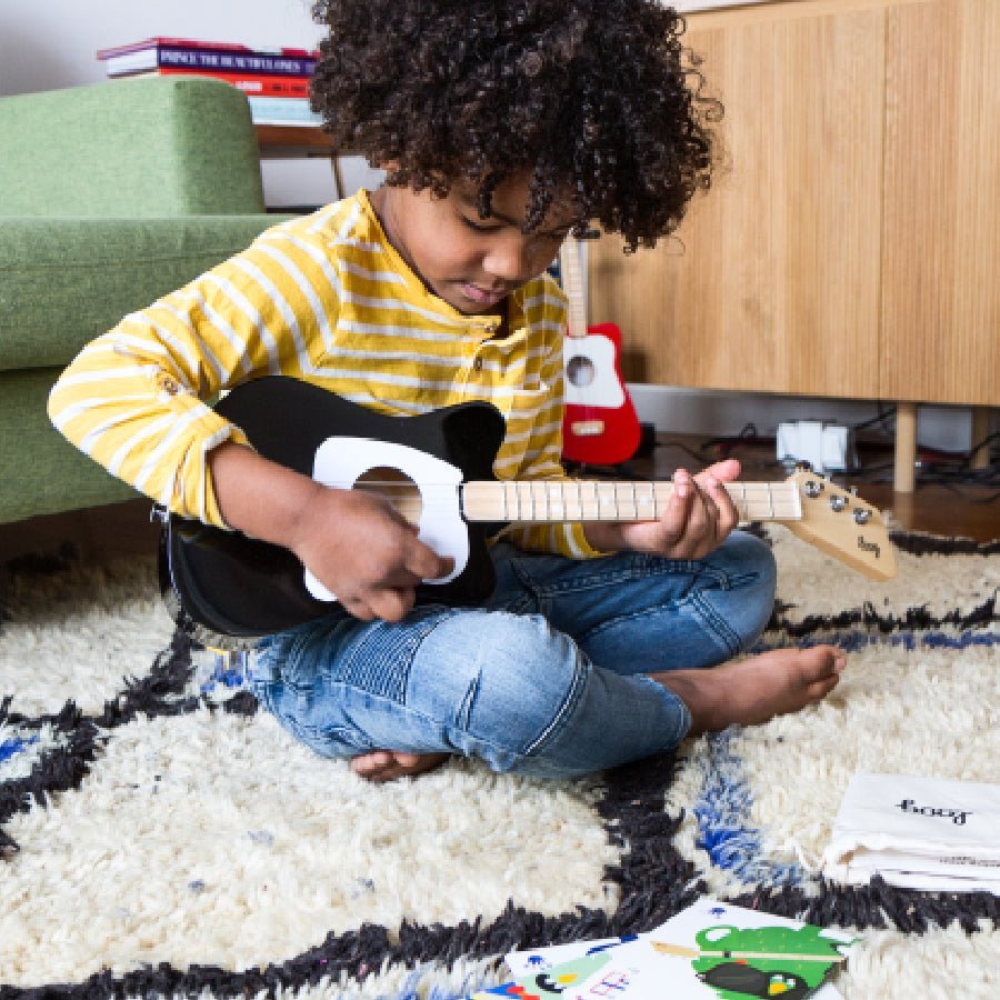 LOOG MINI 3 - STRING ACOUSTIC GUITAR, WHITE - Norman & Jules