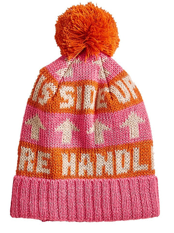 THIS SIDE UP POM POM HAT, PINK - Norman & Jules