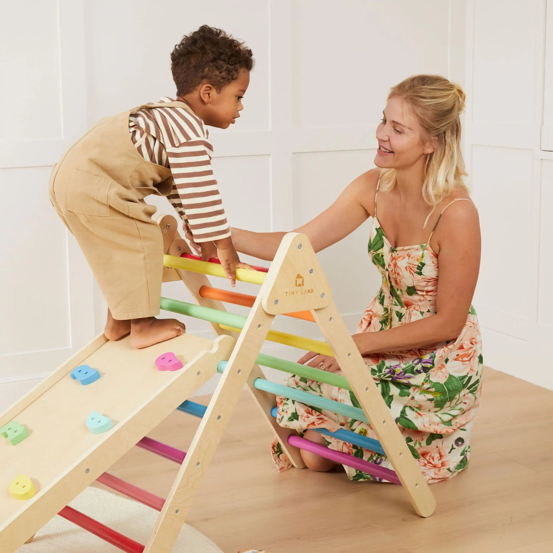 Tiny Land® 7 - in - 1 Rainbow Climbing Set - Norman & Jules