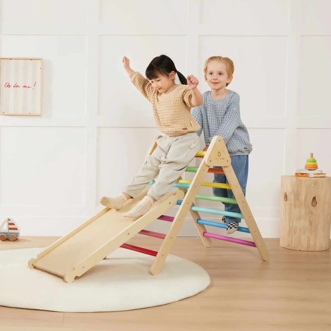 Tiny Land® 7 - in - 1 Rainbow Climbing Set - Norman & Jules