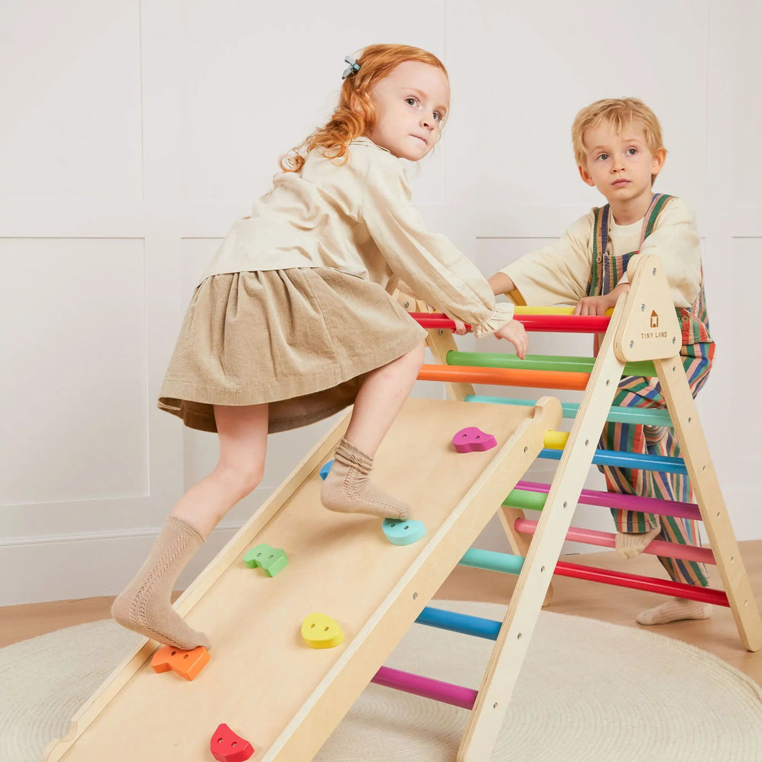 Tiny Land® 7 - in - 1 Rainbow Climbing Set - Norman & Jules