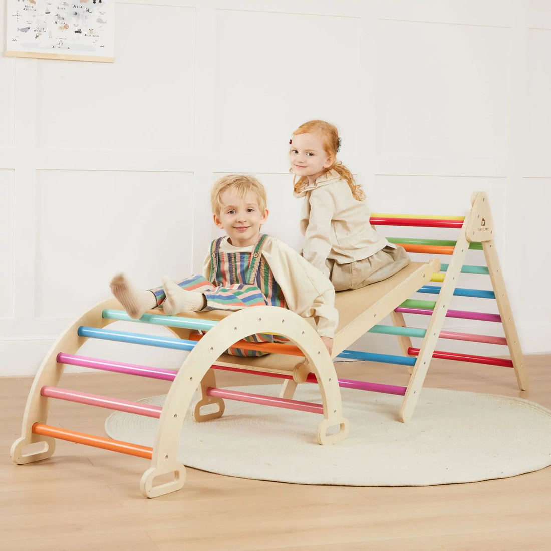 Tiny Land® 7 - in - 1 Rainbow Climbing Set - Norman & Jules