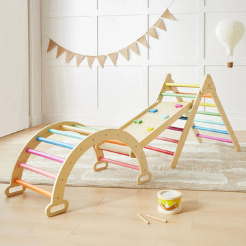 Tiny Land® 7 - in - 1 Rainbow Climbing Set - Norman & Jules