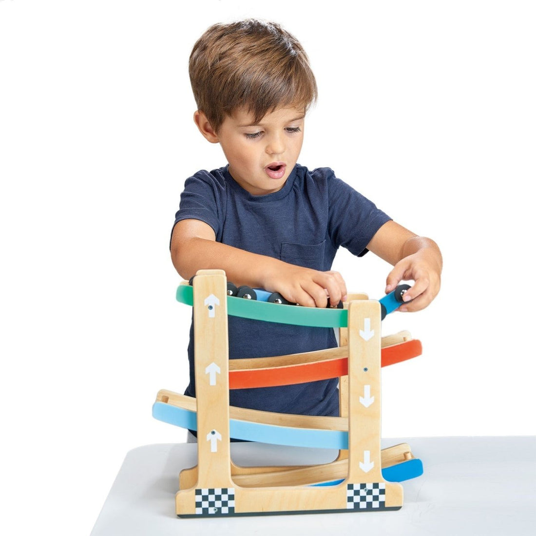 Wooden Ramp Racer Toy - Norman & Jules