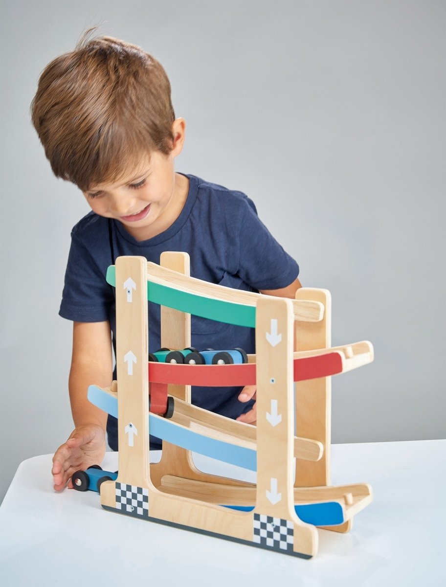 Wooden Ramp Racer Toy - Norman & Jules