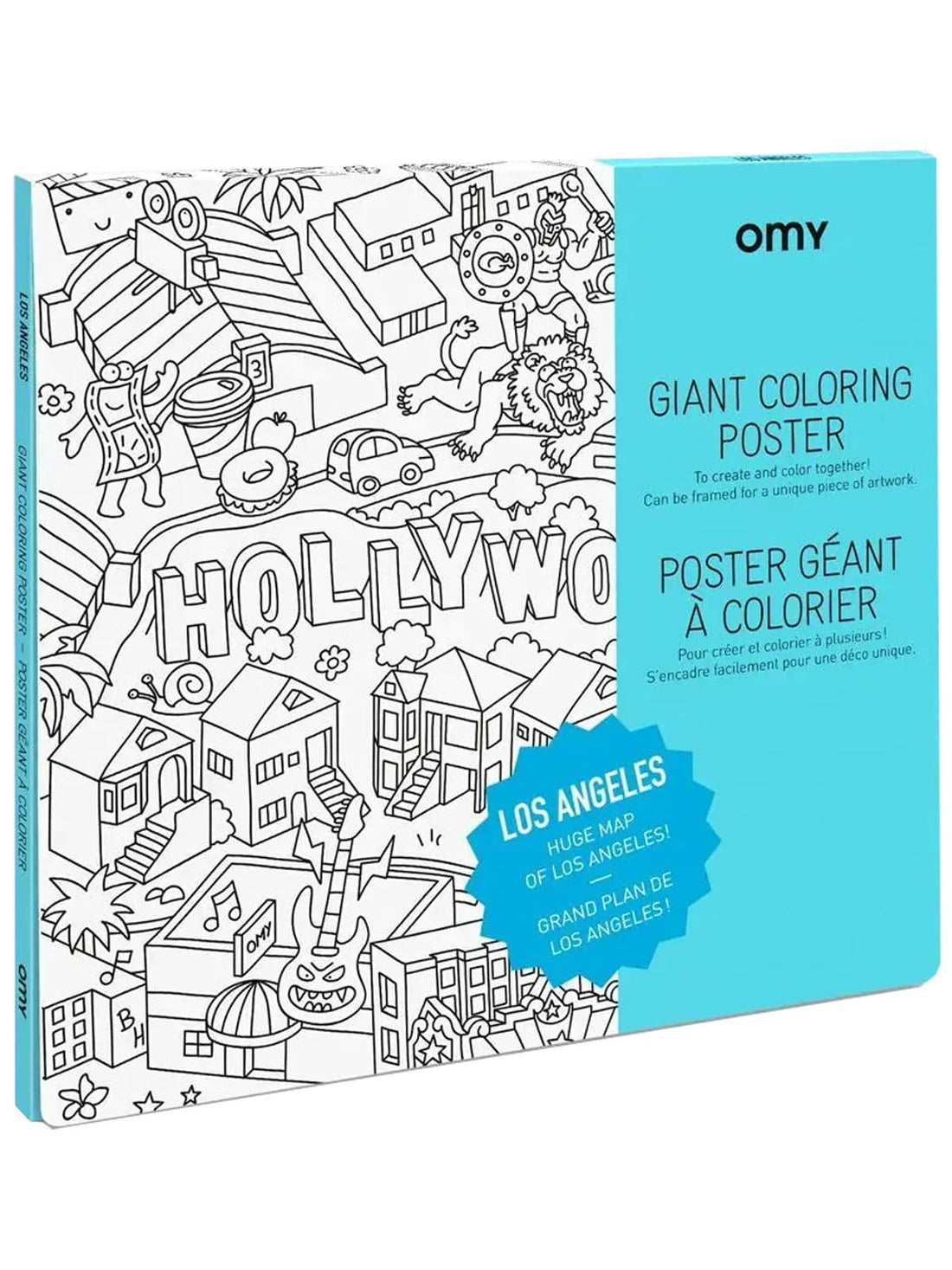 LOS ANGELES COLORING POSTER